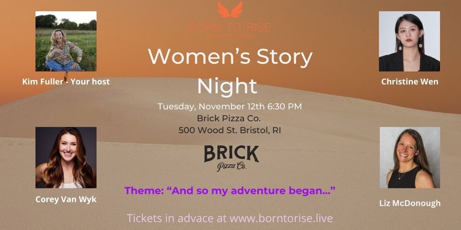 Banner image for Born to Rise Women's Story night 11/12/24