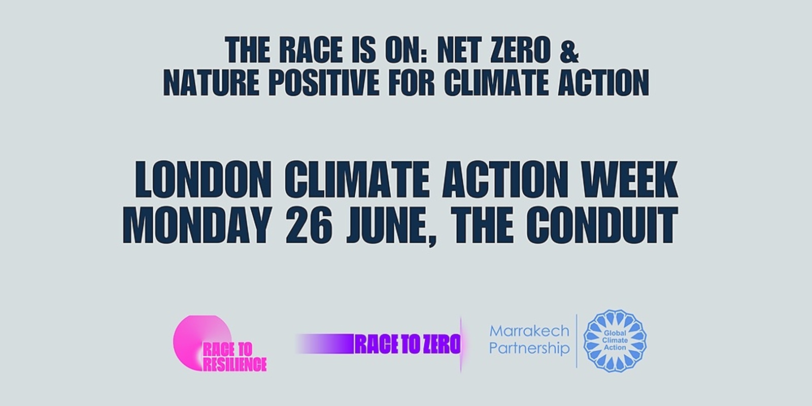 Banner image for The Race is On: Net Zero & Nature Positive for Climate Action - 'Net Zero for Climate Action' (morning session)﻿