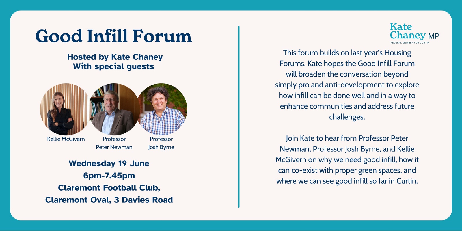 Banner image for Good Infill Forum