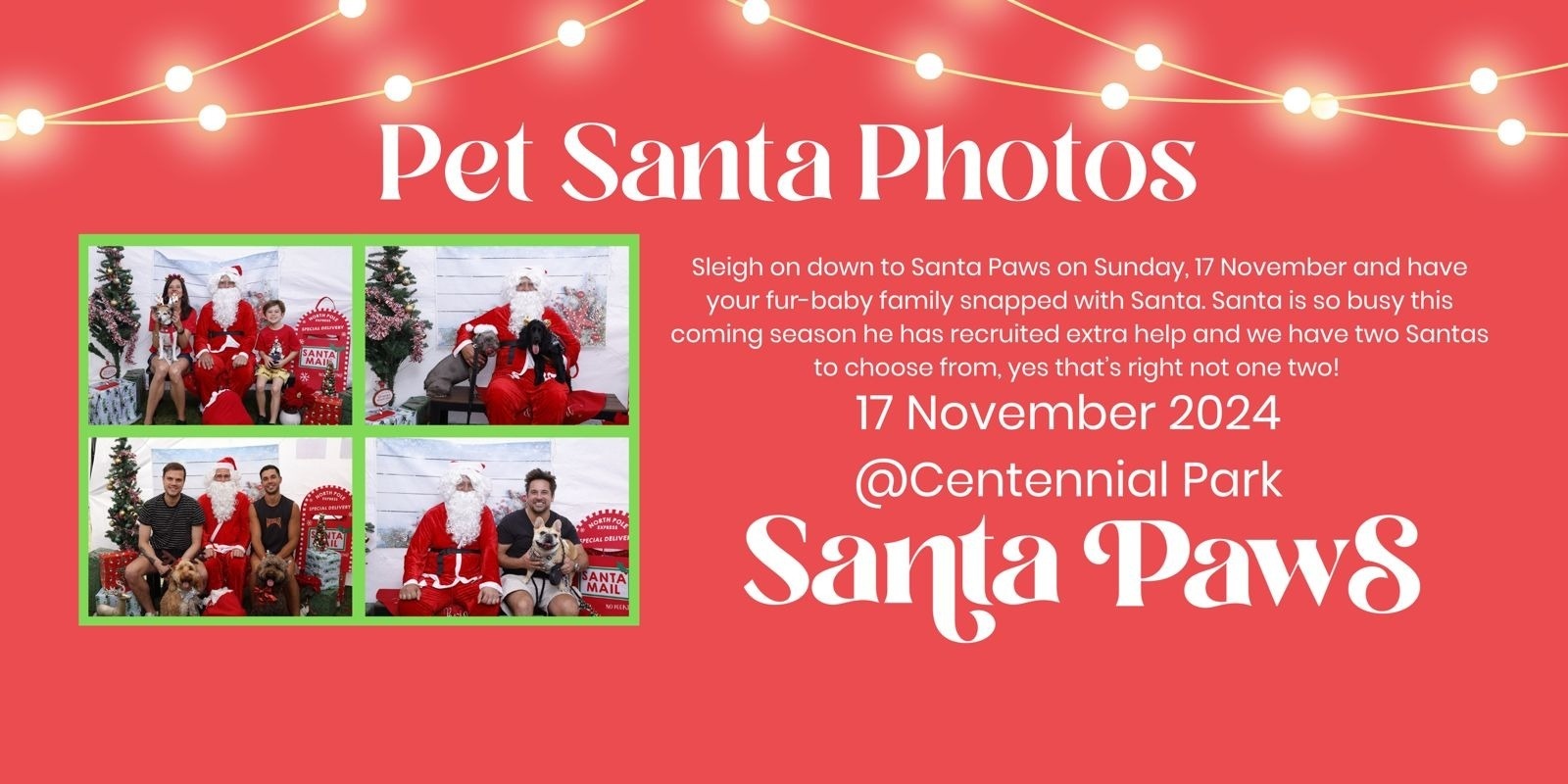 Banner image for  11am - 12pm Pet Santa Photos -  Santa Paws Event 2024