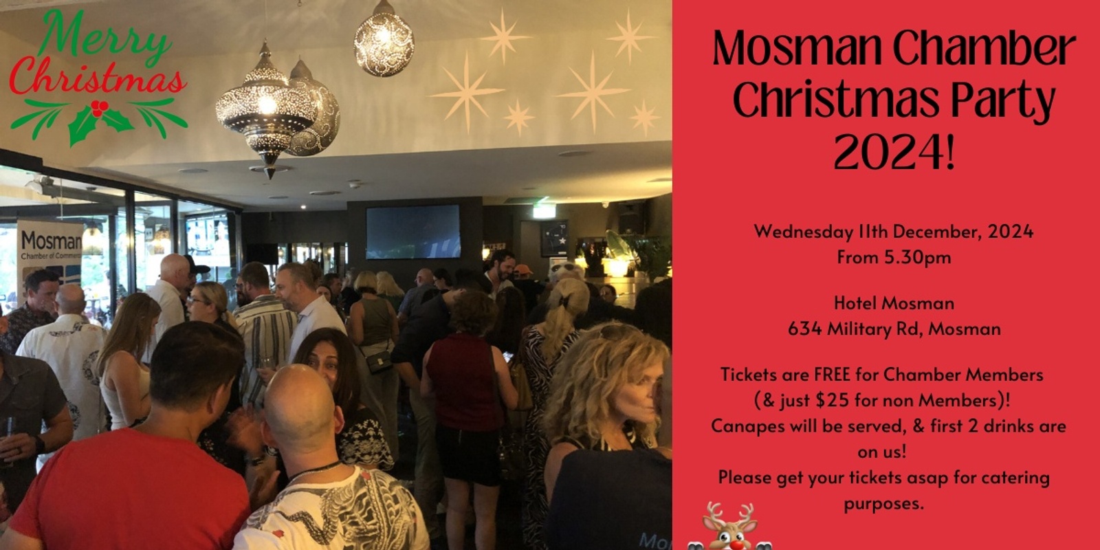 Banner image for Mosman Chamber of Commerce Christmas Party 2024!