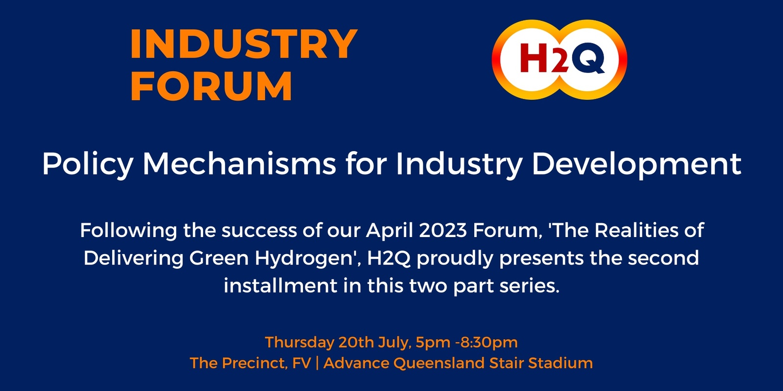 Banner image for Hydrogen Forum | Policy Mechanisms for Industry Development