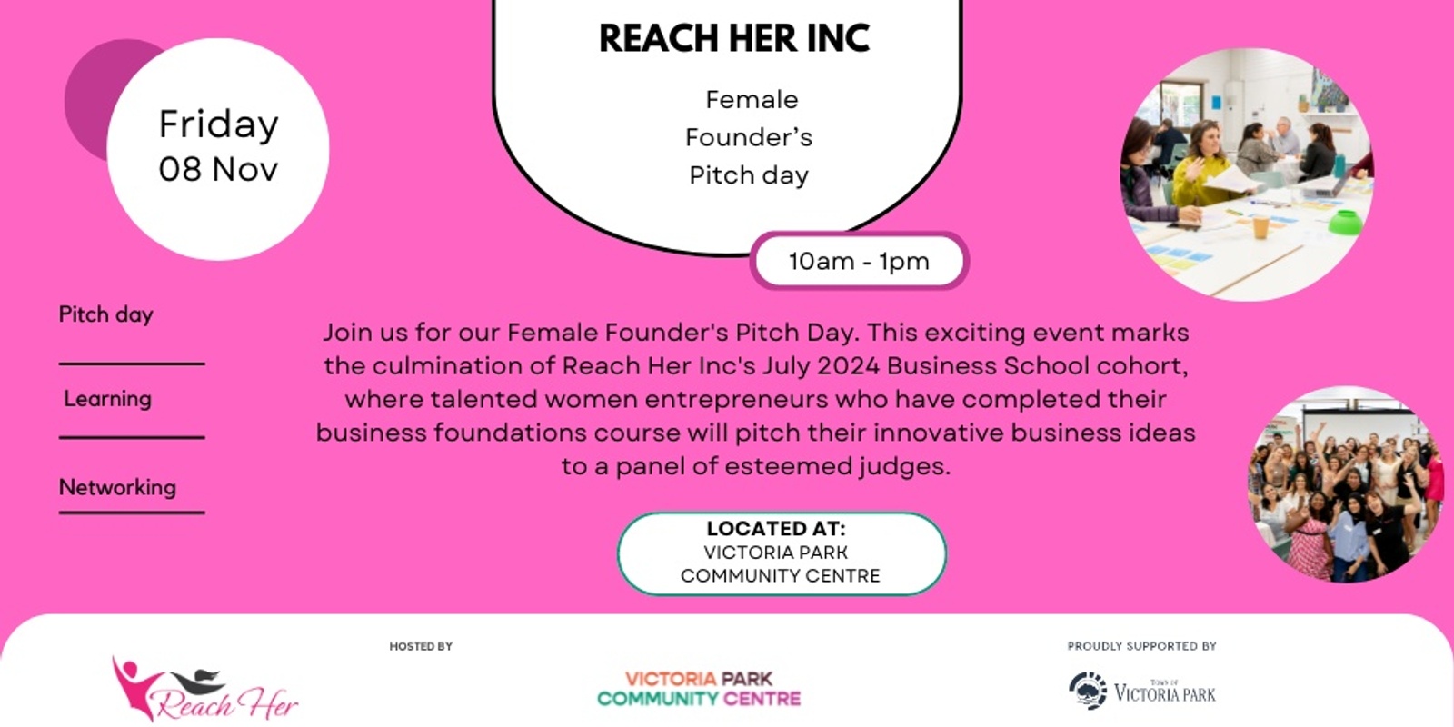 Banner image for Female Founder's Pitch Day