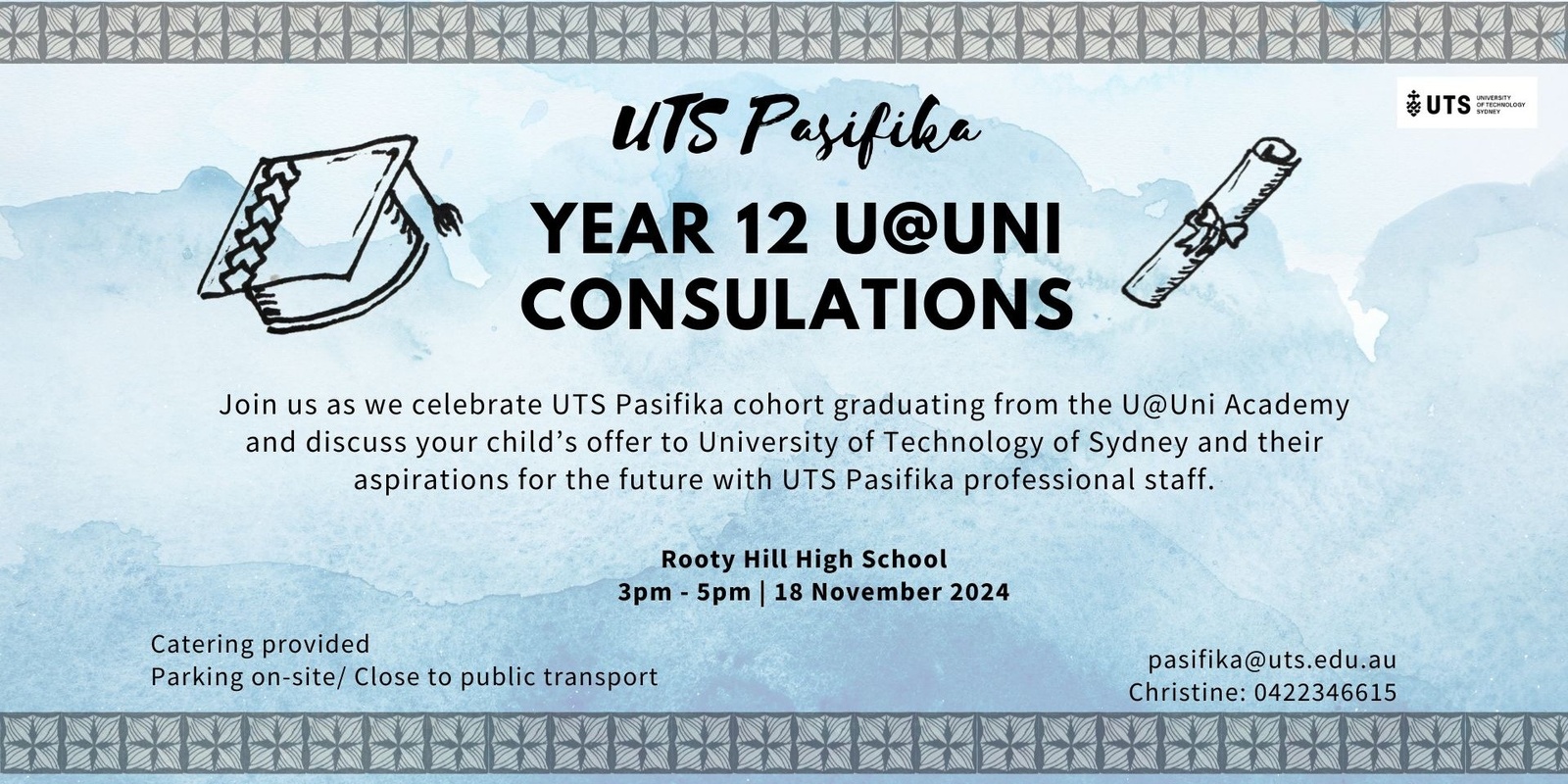 Banner image for *POSTPONED to 18 Nov* UTS Pasifika Year 12 Consultations