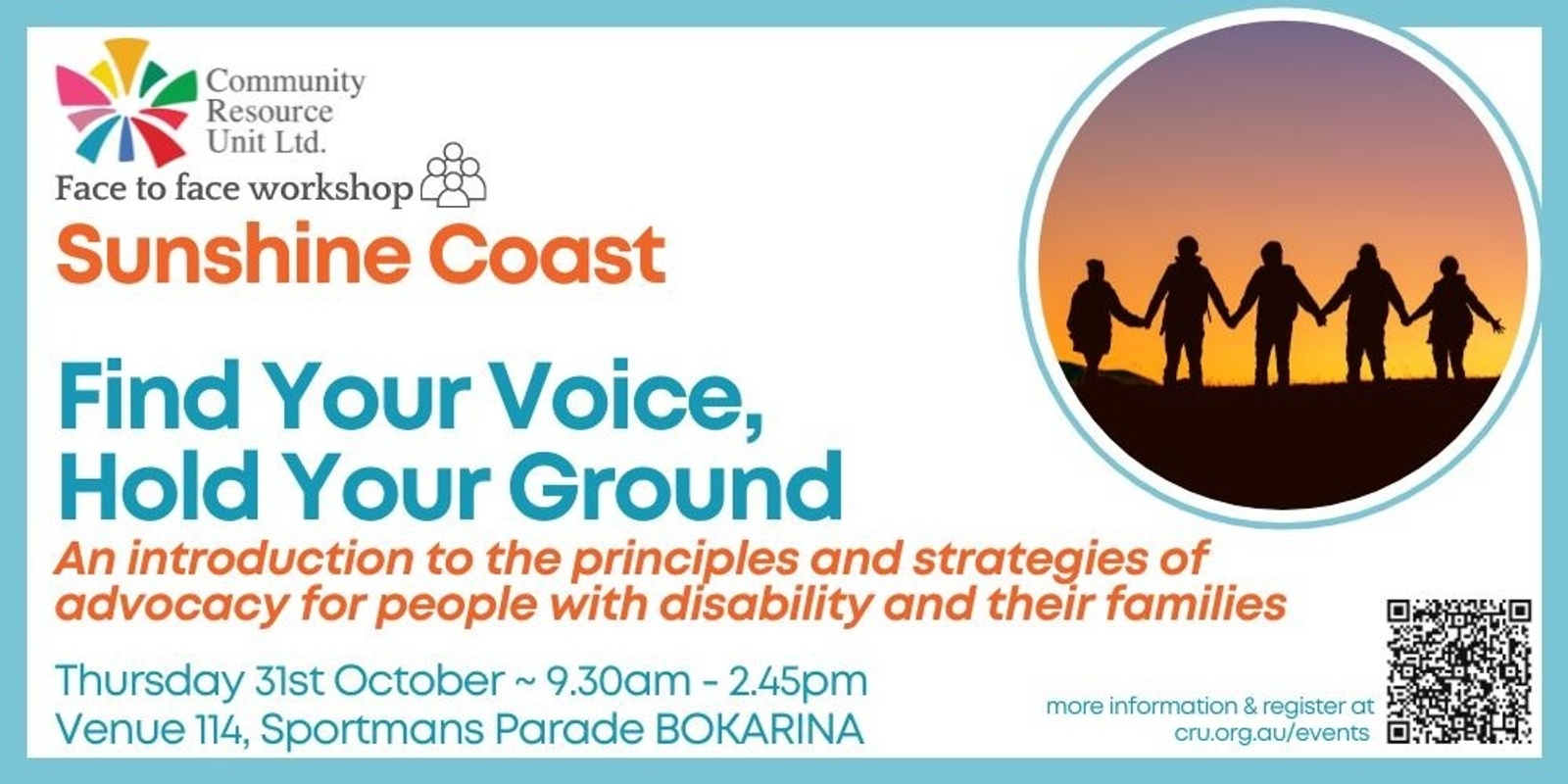 Banner image for Find Your Voice, Hold Your Ground Sunshine Coast workshop