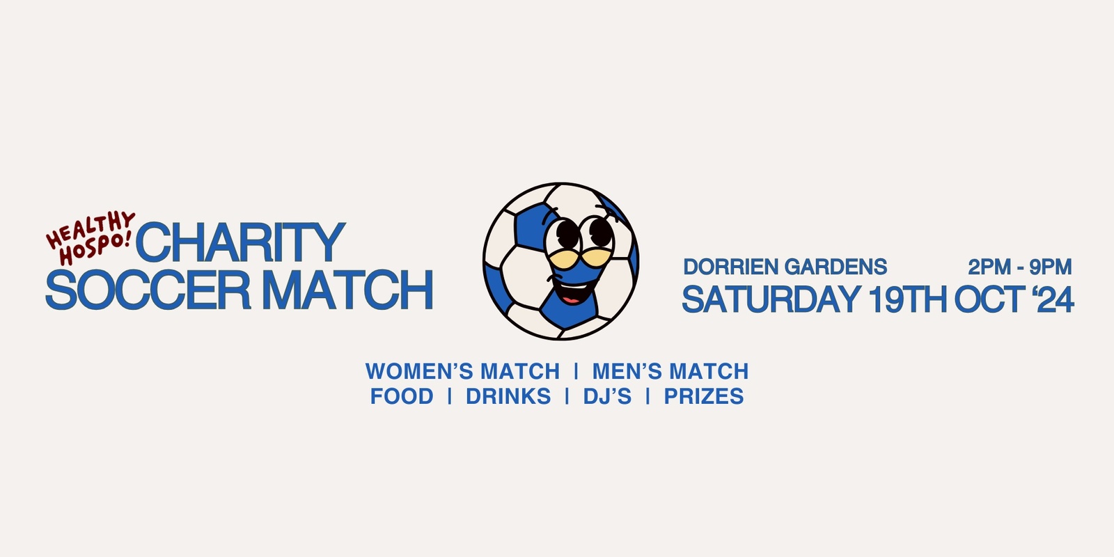 Banner image for 'Healthy Hospo' Charity Soccer match