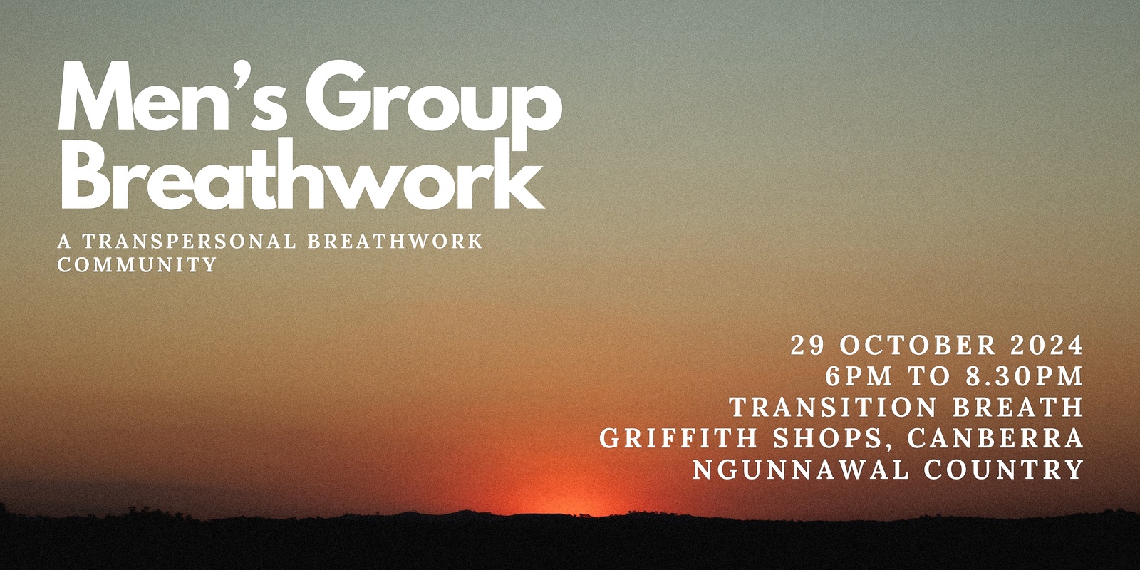 Banner image for Men's group breathwork gathering