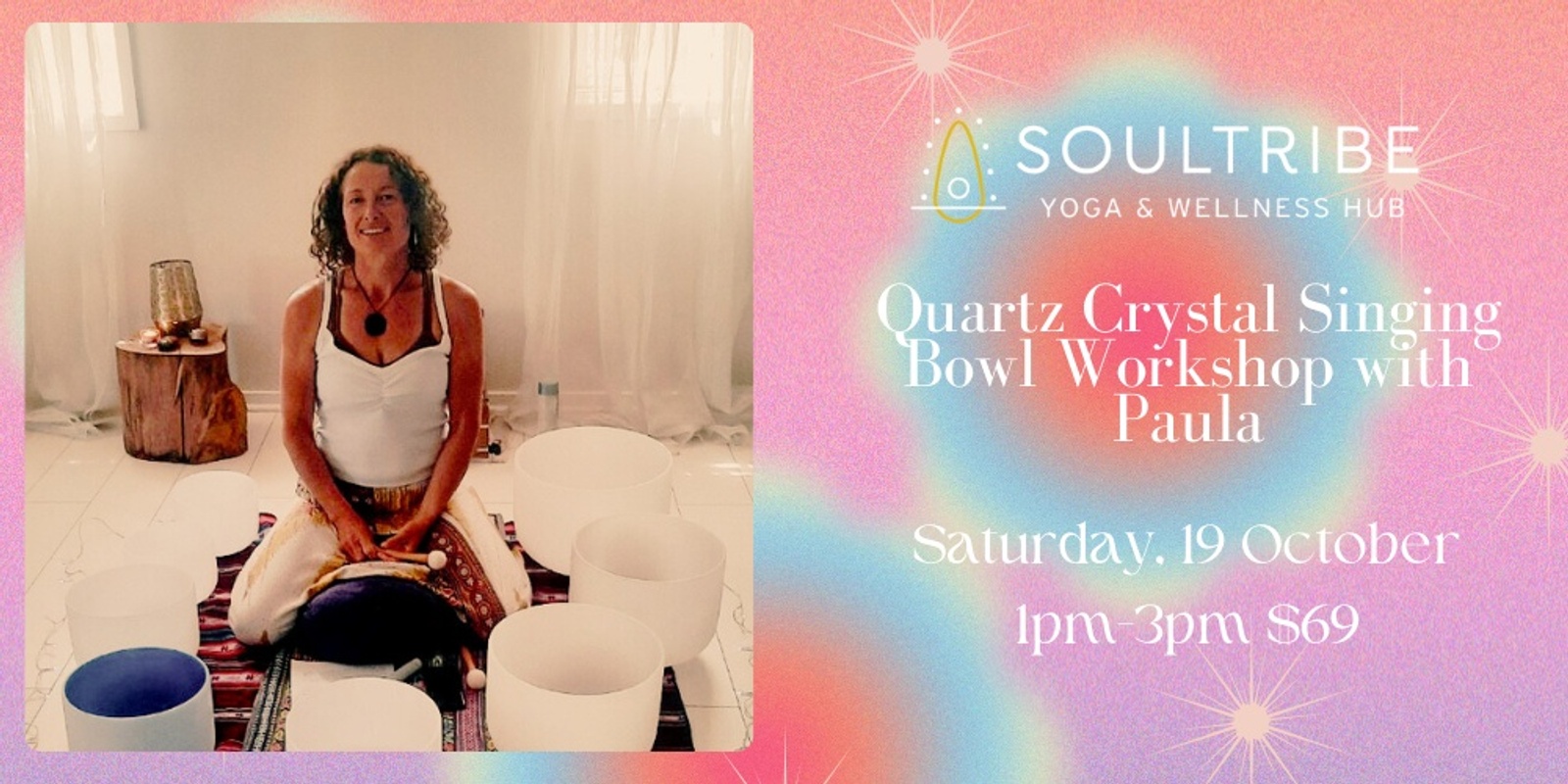 Banner image for Learn to Play Crystal Singing Bowl Workshop with Paula