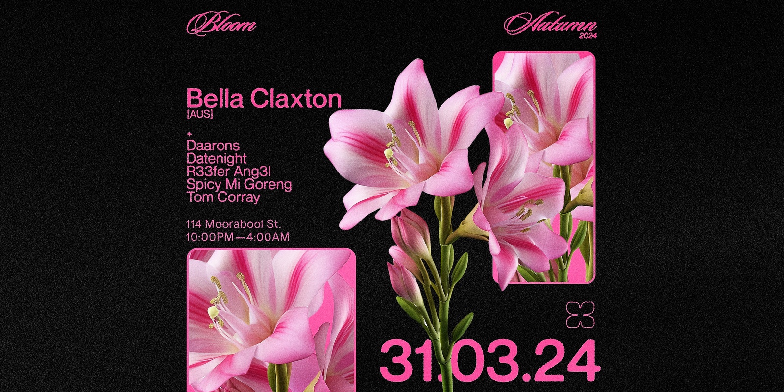 Banner image for Bloom ▬ Bella Claxton [AUS]