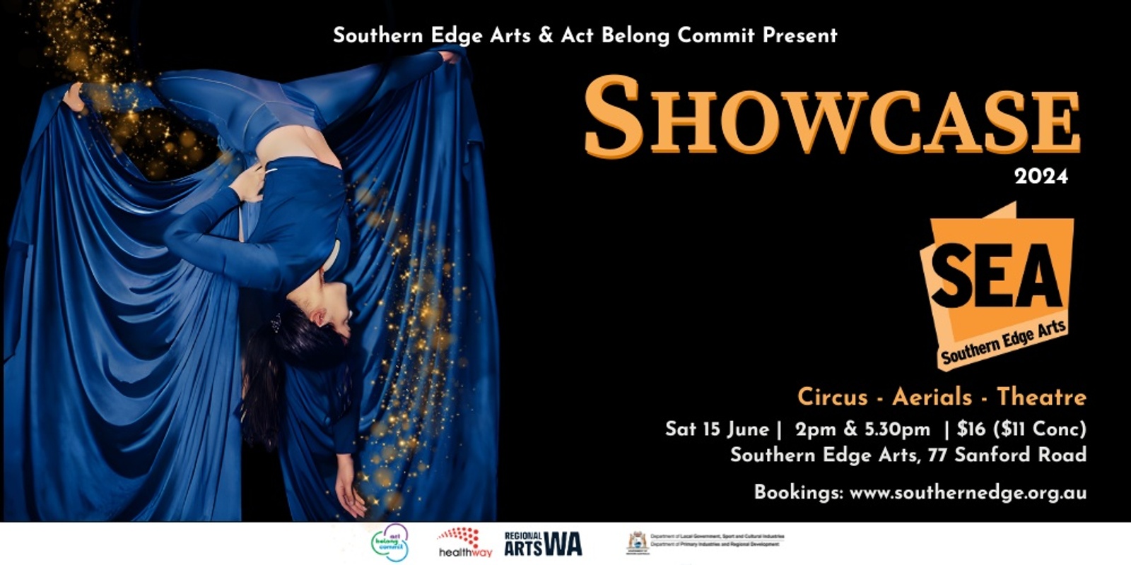 Banner image for Southern Edge Arts Showcase 2024 presented by Act Belong Commit