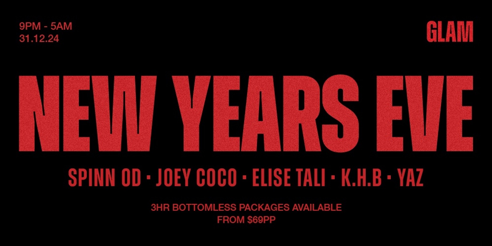 Banner image for NYE at GLAM