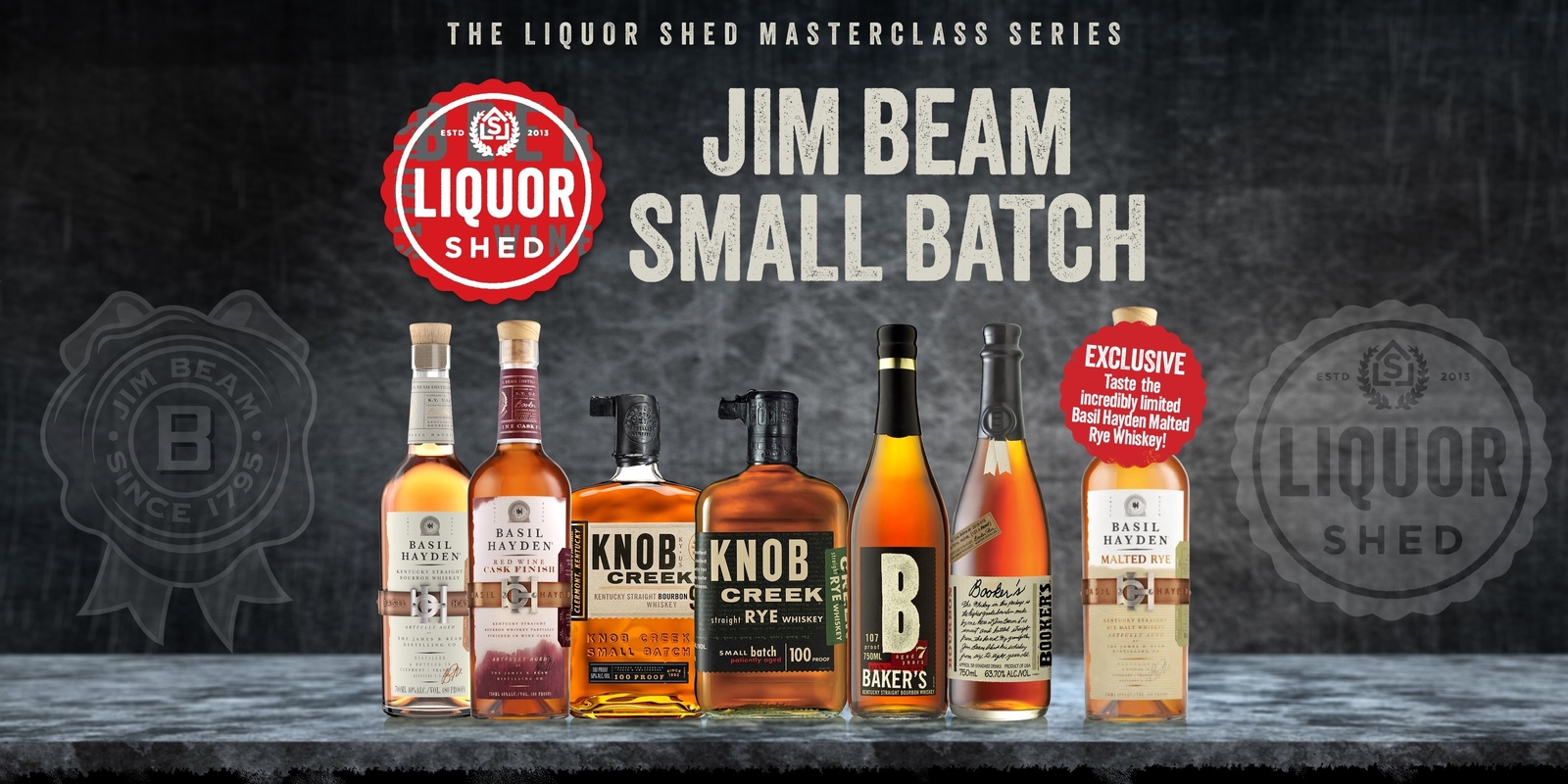 Banner image for Liquor Shed Masterclass Series: Jim Beam Small Batch 