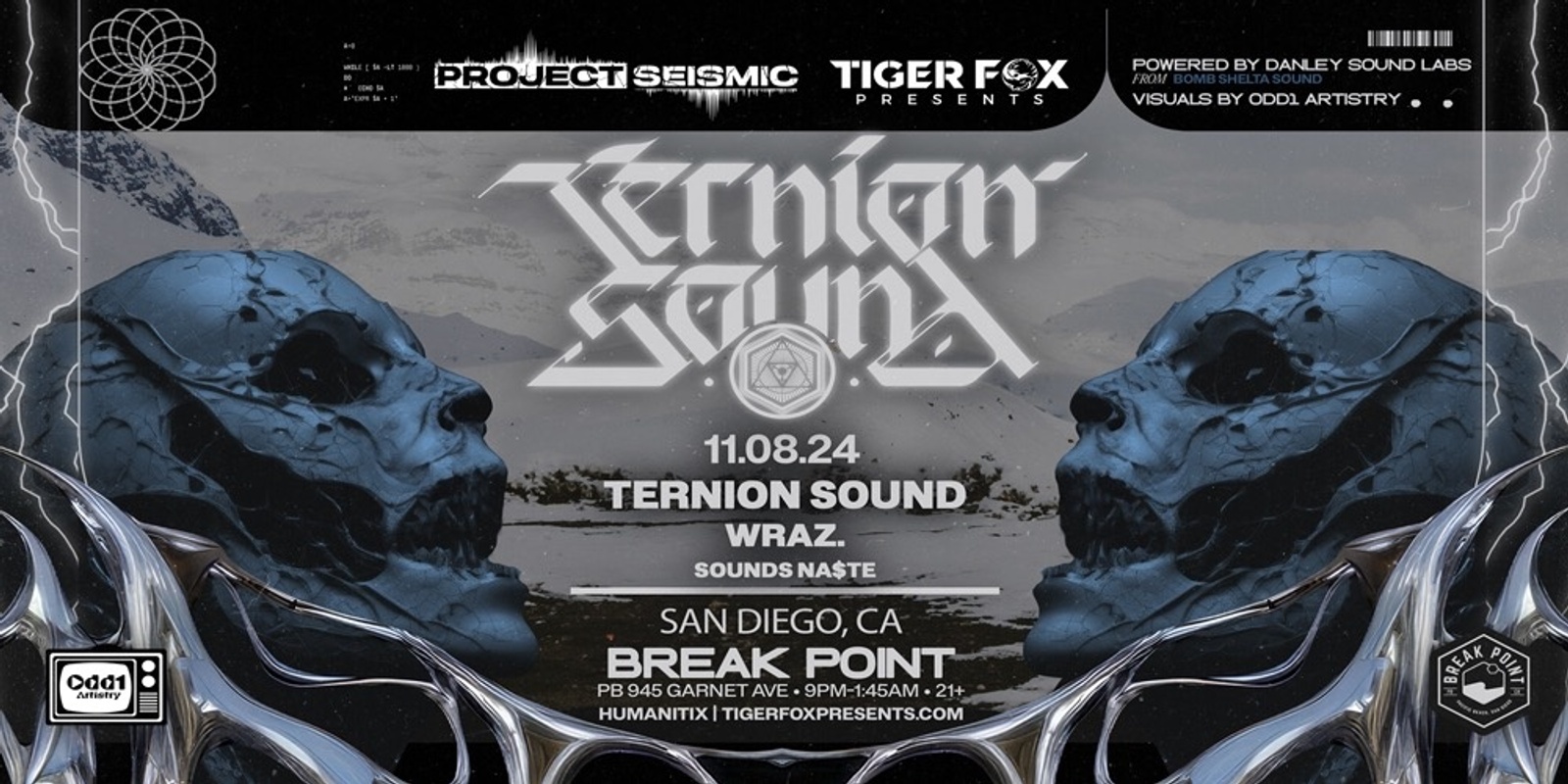 Banner image for Tiger Fox Presents • Ternion Sound Fall '24 Tour w/ Wraz + more • Break Point • San Diego, CA