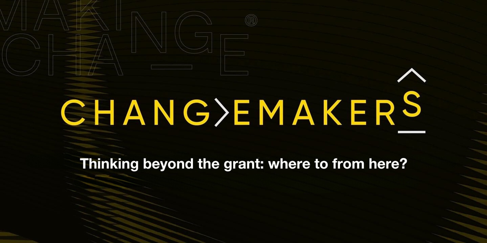 Banner image for Changemakers 3: Thinking beyond the grant: where to from here?