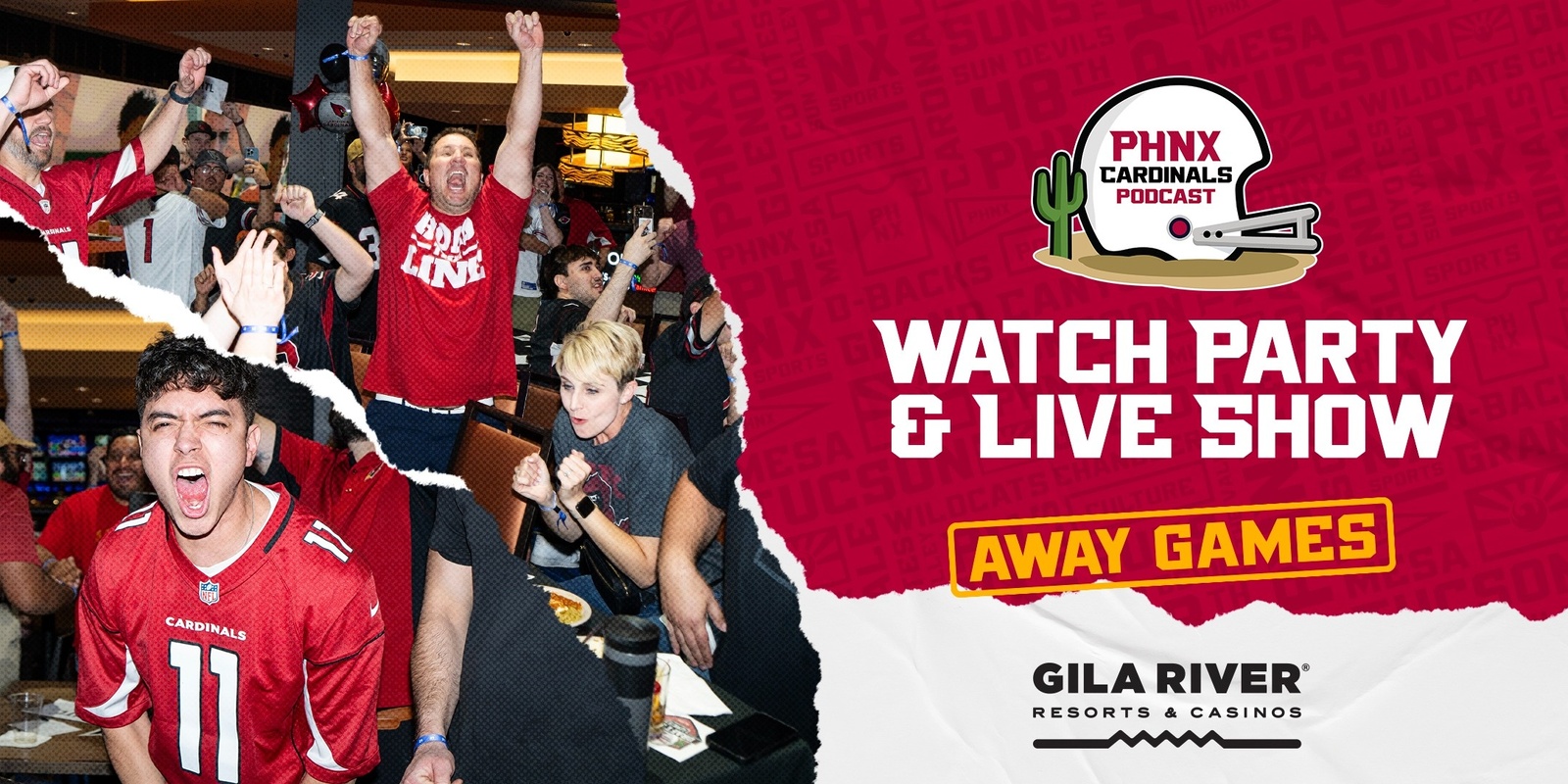 Banner image for PHNX Cardinals Away Game Watch Party and Live Show - Bills