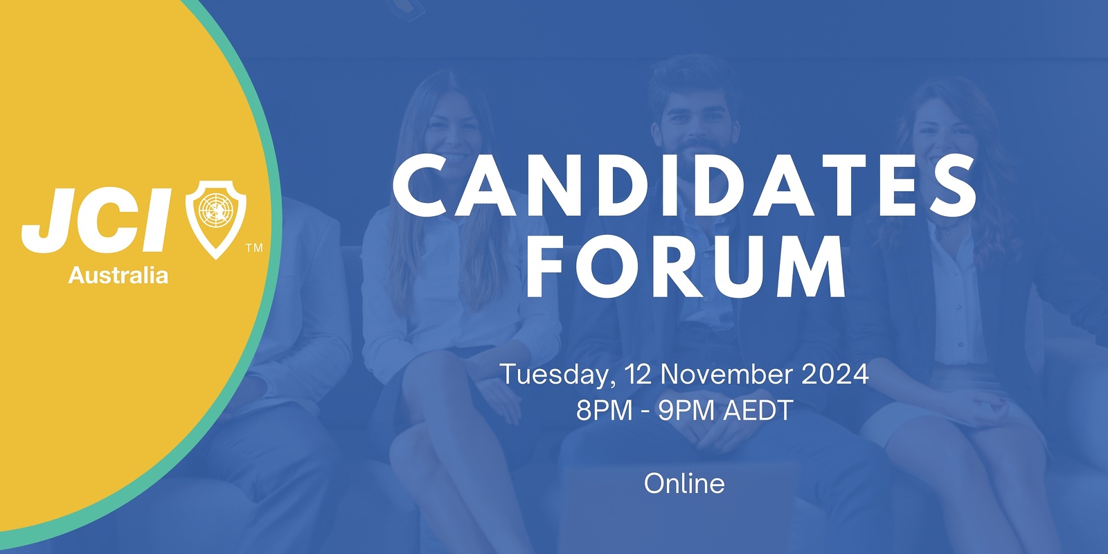 Banner image for JCI Australia 2024 Election Candidates Forum for 2025 Board of Directors