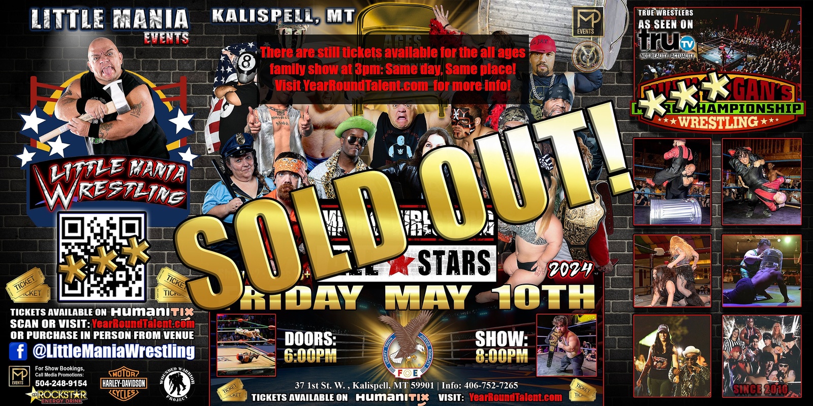 Banner image for Kalispell, MT -- Micro-Wrestling All * Stars: Show #2 Ages 18+ - Little Mania Rips Through The Ring!