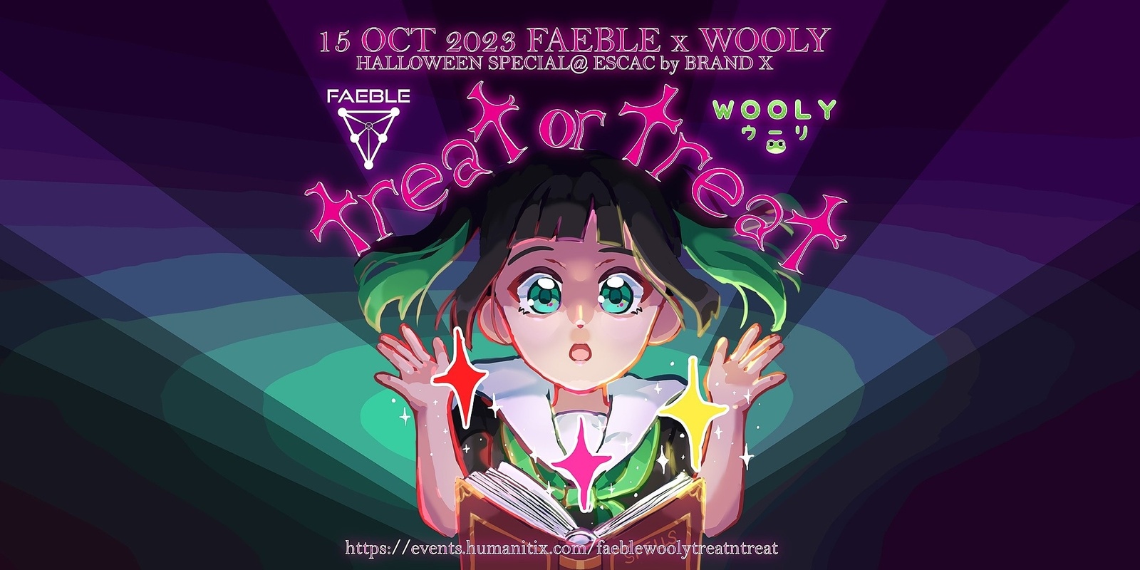 Banner image for TREAT or TREAT - FAEBLE x WOOLY - 15 OCT 2023 