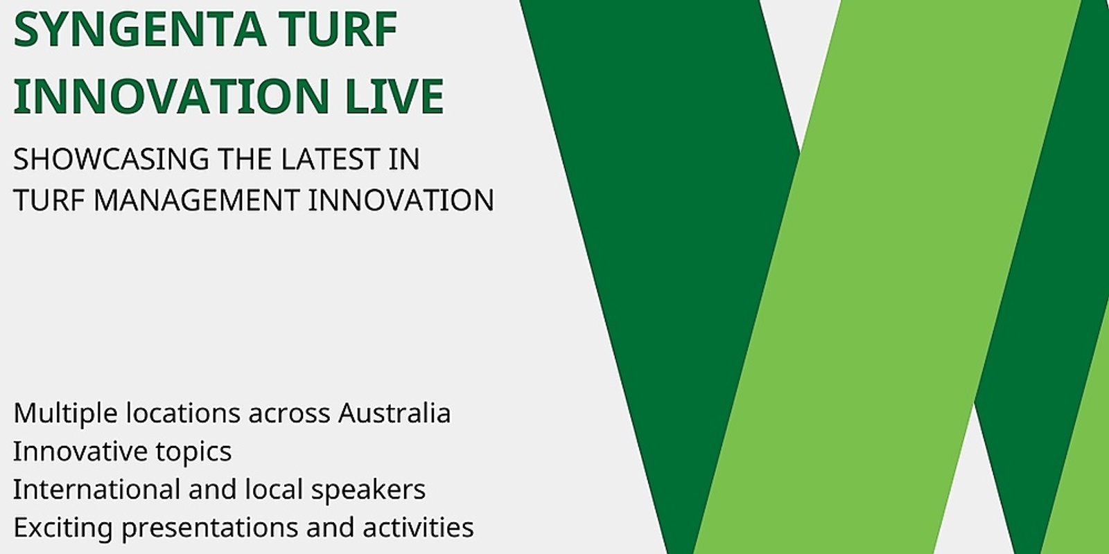 Banner image for Syngenta Turf Innovation LIVE - Sydney