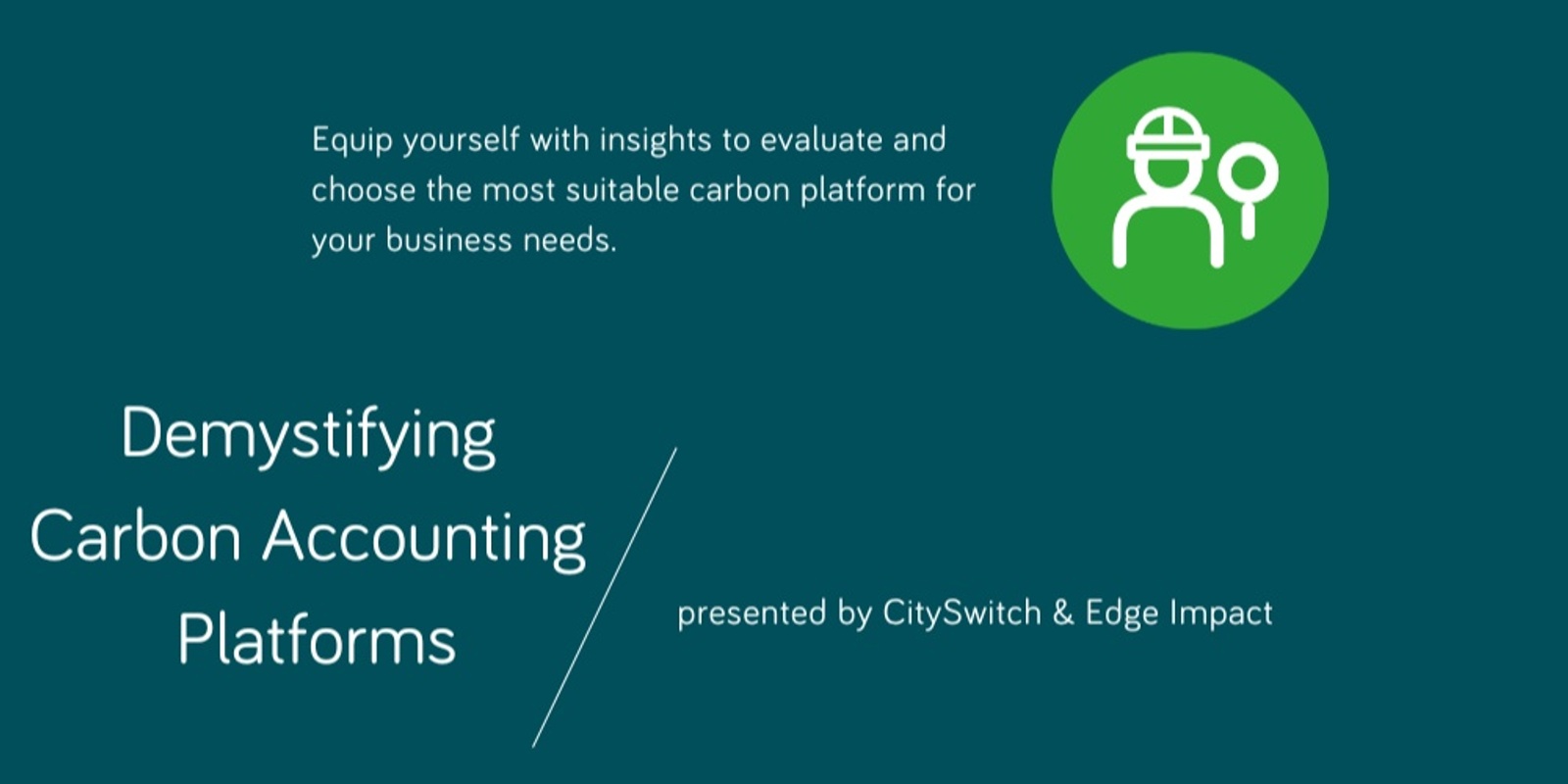 Banner image for CitySwitch: Demystifying Carbon Accounting Platforms