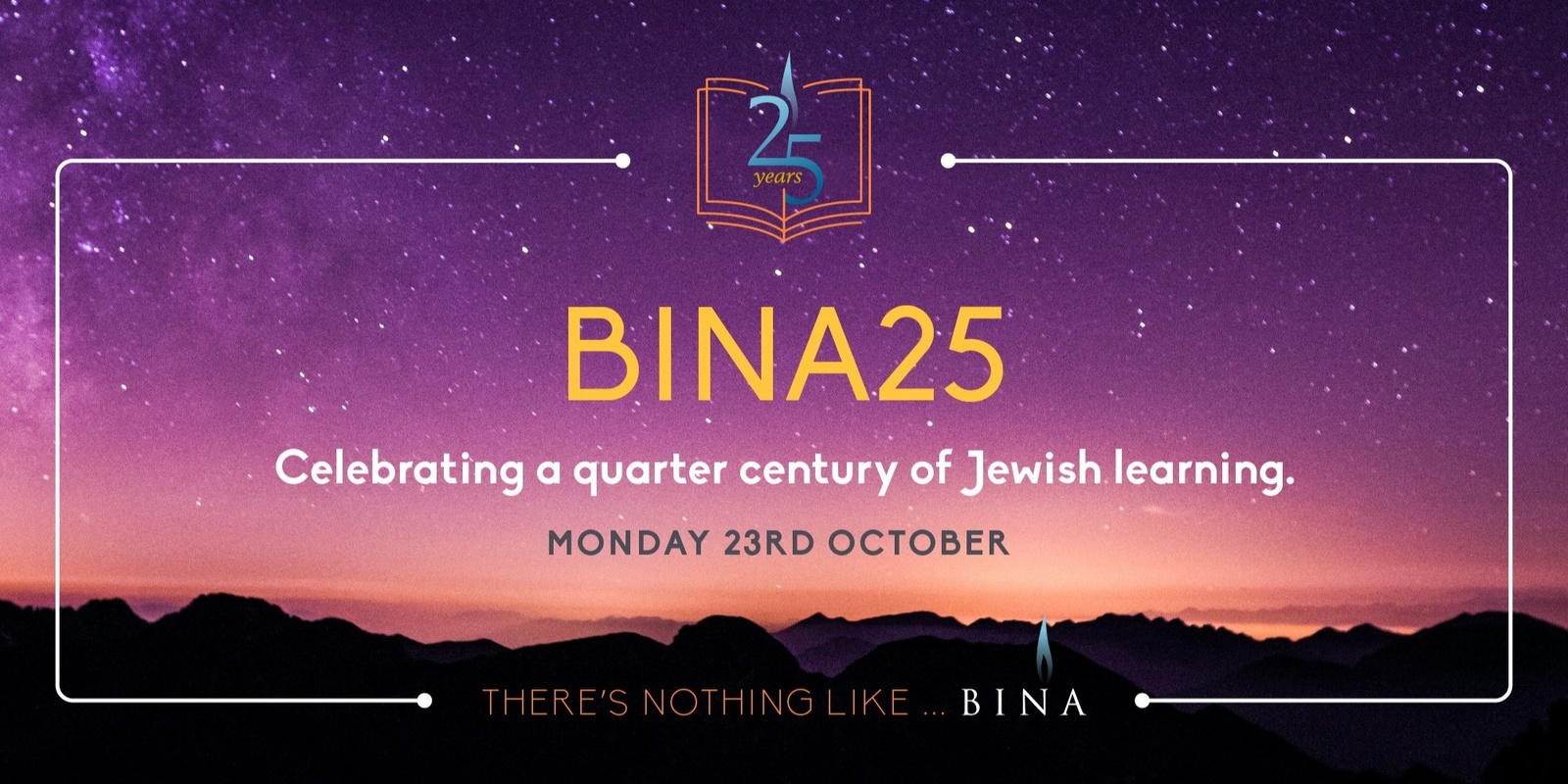 Banner image for BINA25 - Celebrating a quarter century of Jewish learning