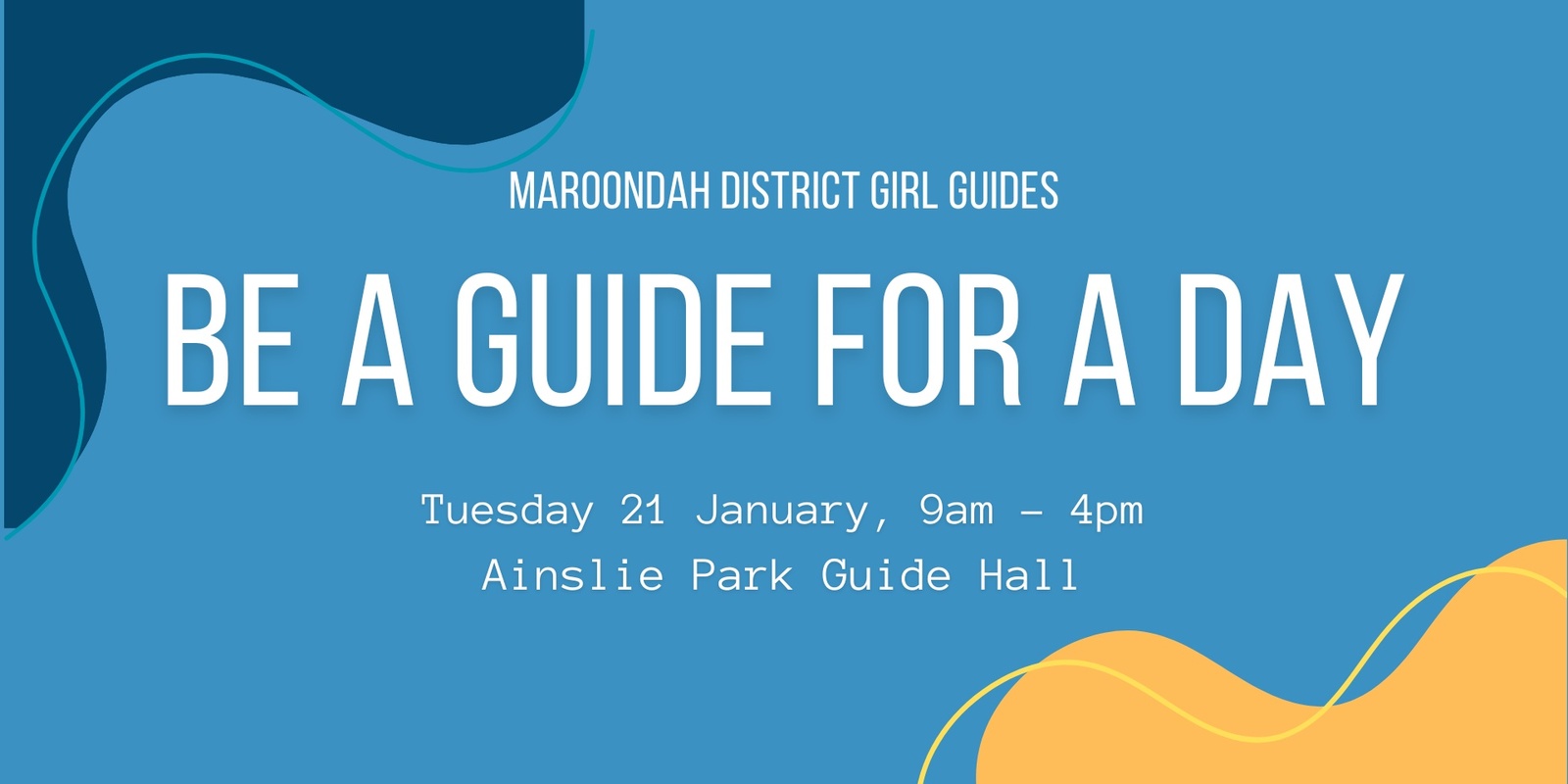 Banner image for Be A Guide for a Day!