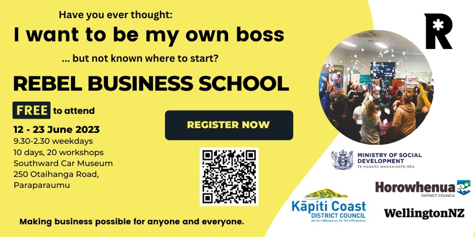 Banner image for Rebel Business School, Kapiti/ Horowhenua 2023