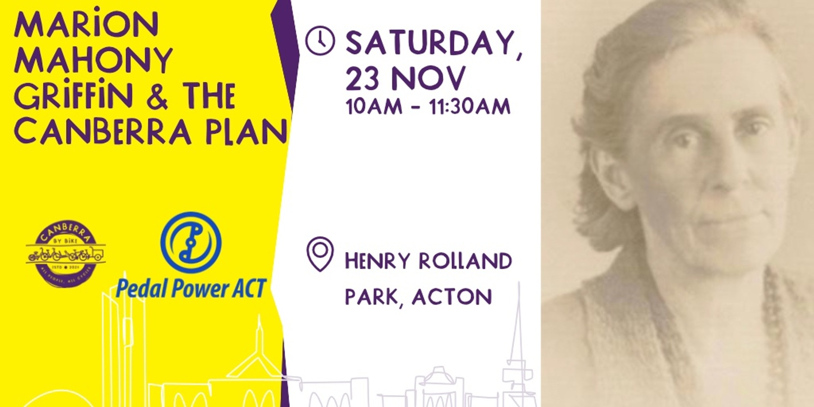 Banner image for Marion Mahony Griffin and the Canberra plan (5km, easy)