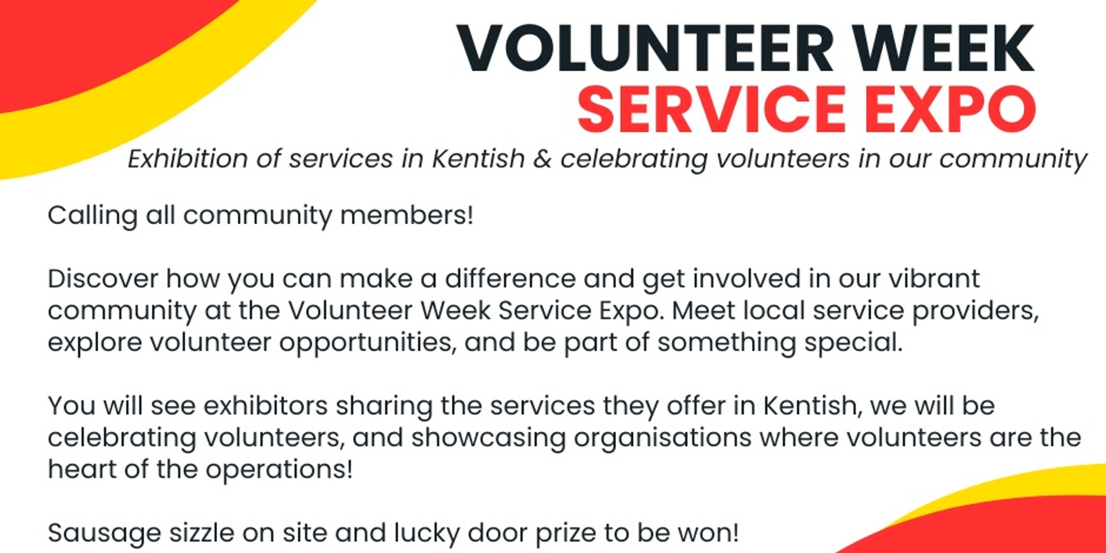 Banner image for Volunteer Week Service Expo