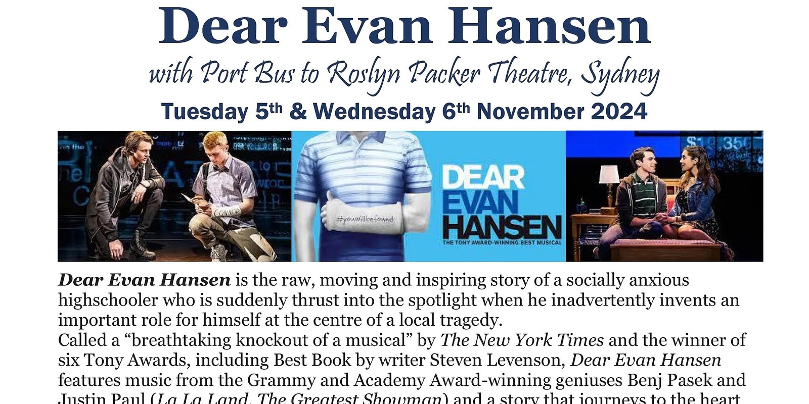 Banner image for Dear Evan Hansen