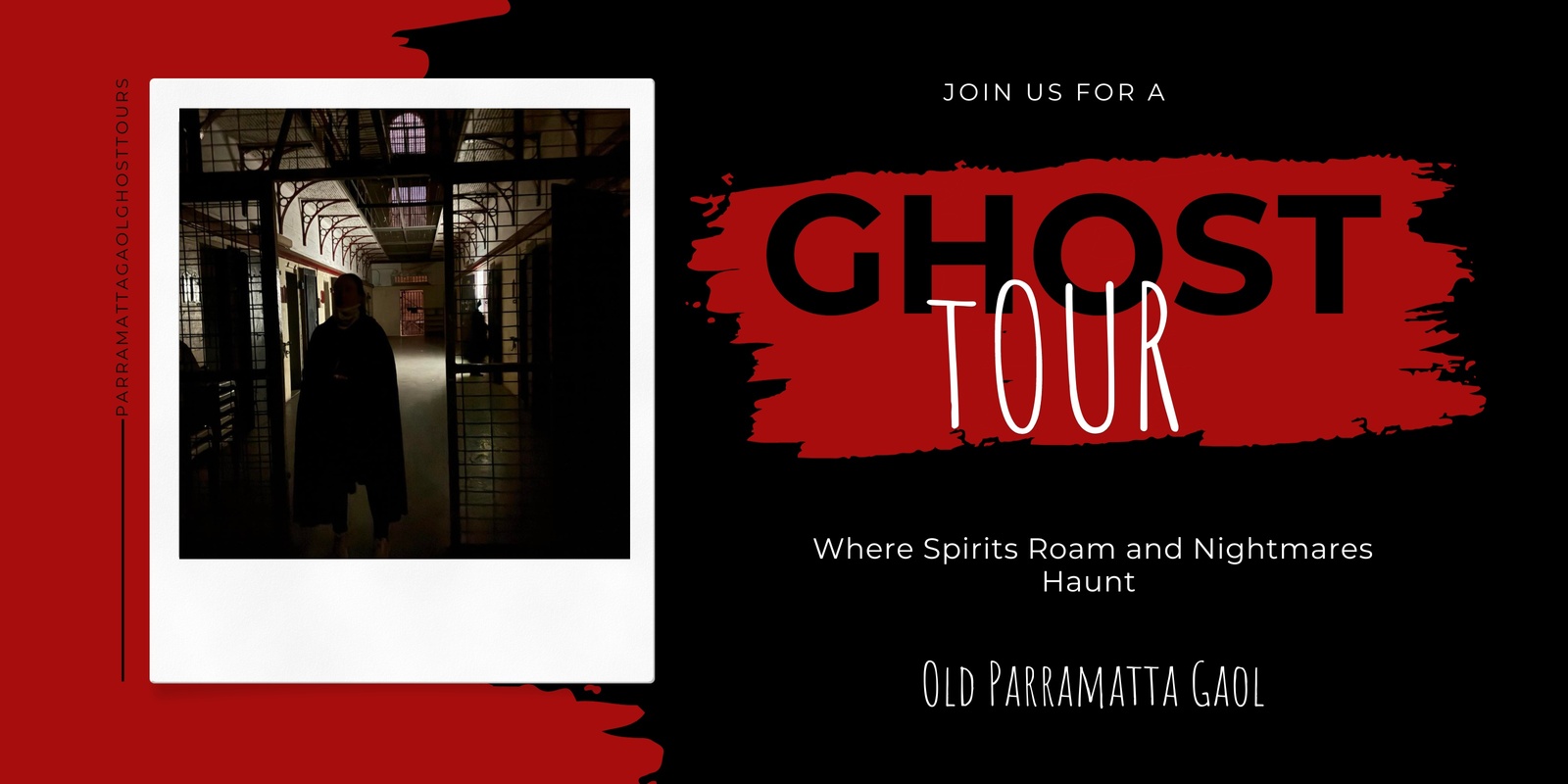 Banner image for Old Parramatta Gaol Ghost Tour - 23 December 2023 - 8pm 