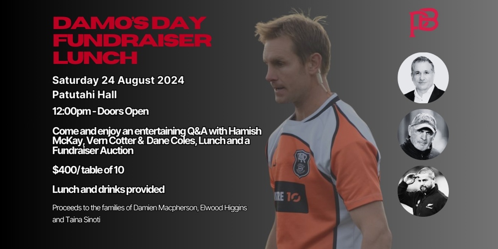 Banner image for Damo's Day - Fundraiser Lunch