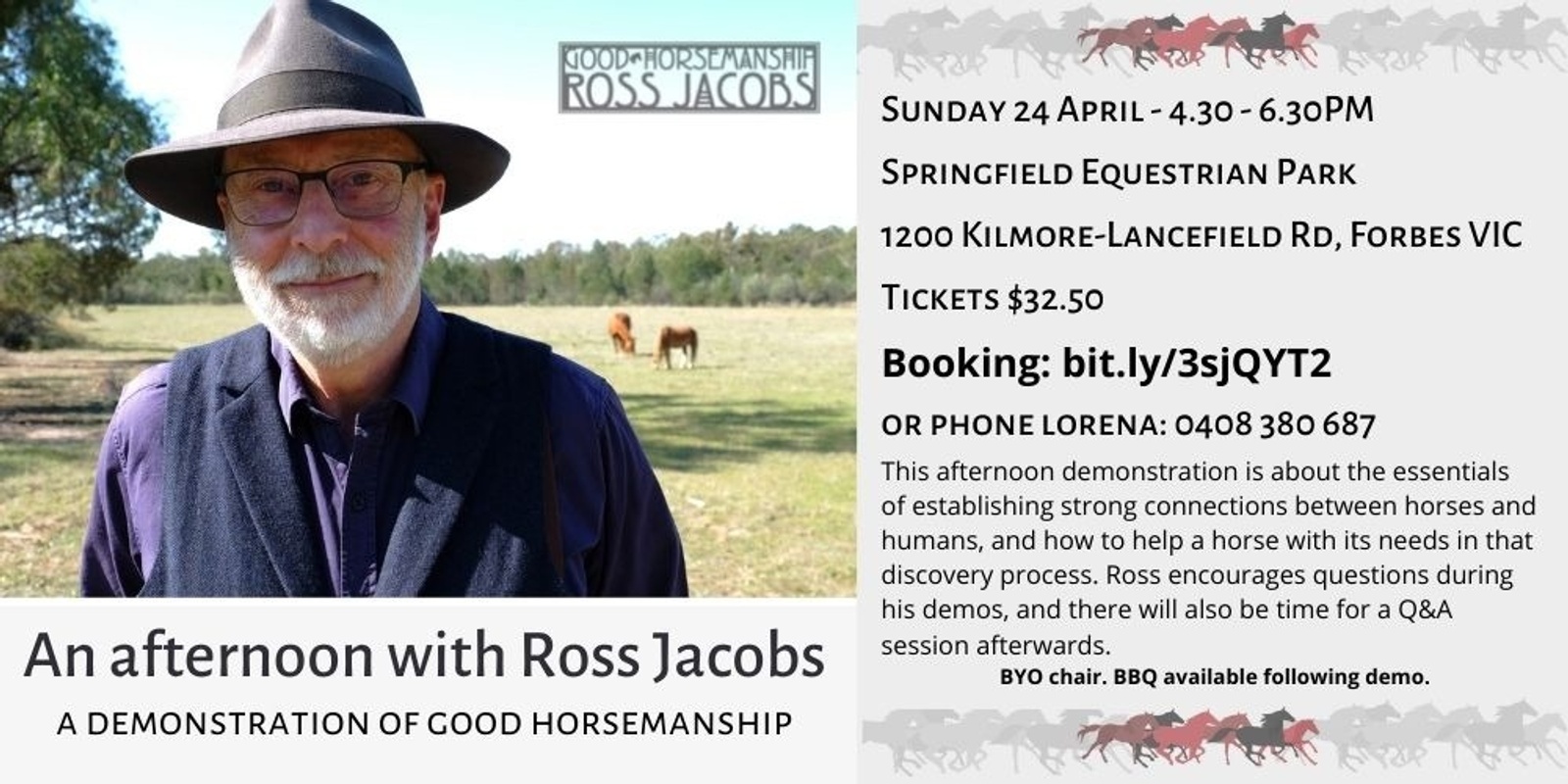 Banner image for An Afternoon with Ross Jacobs - Good Horsemanship Demonstration