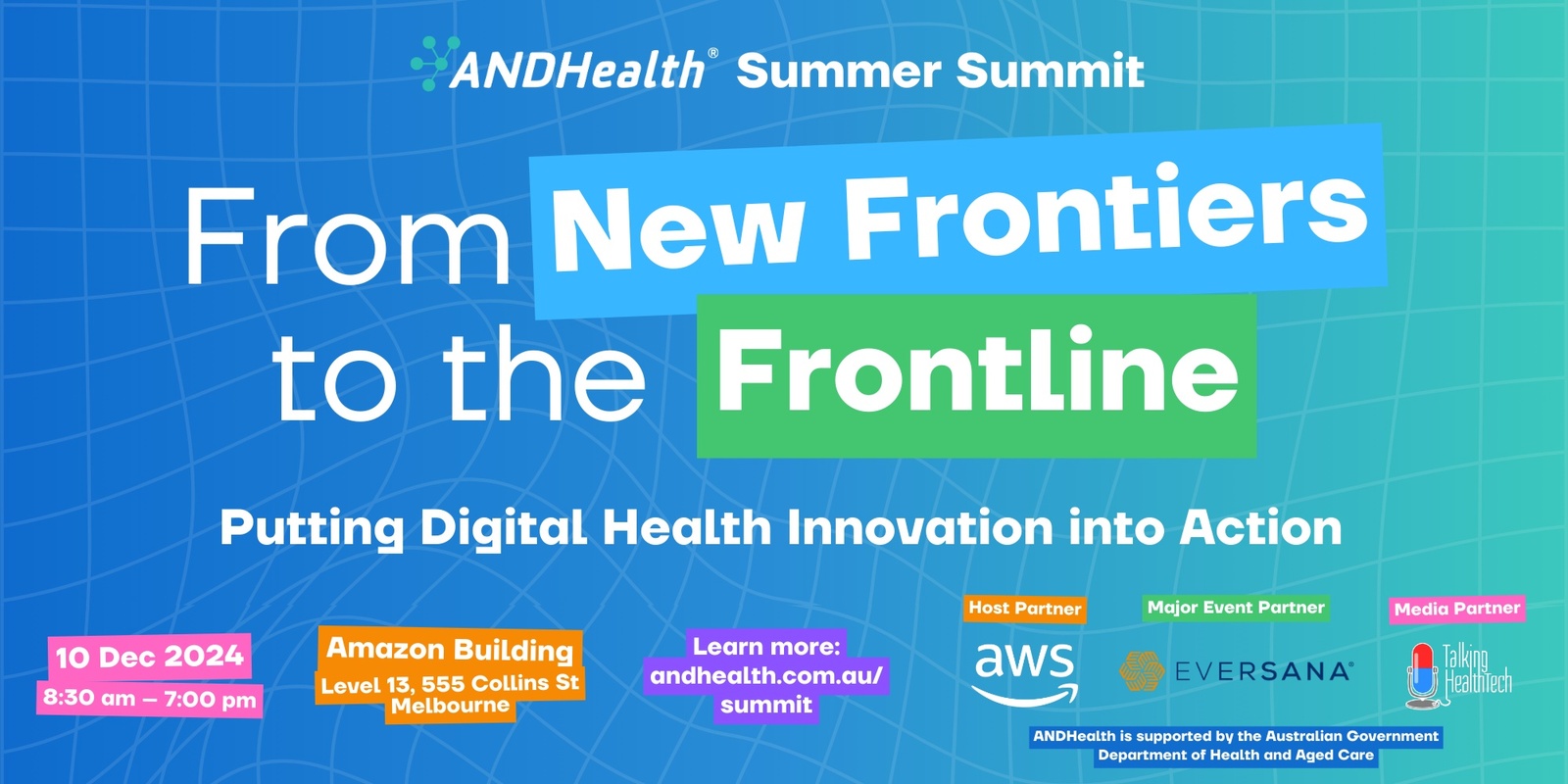 Banner image for  ANDHealth Summit - From New Frontiers to the Frontline