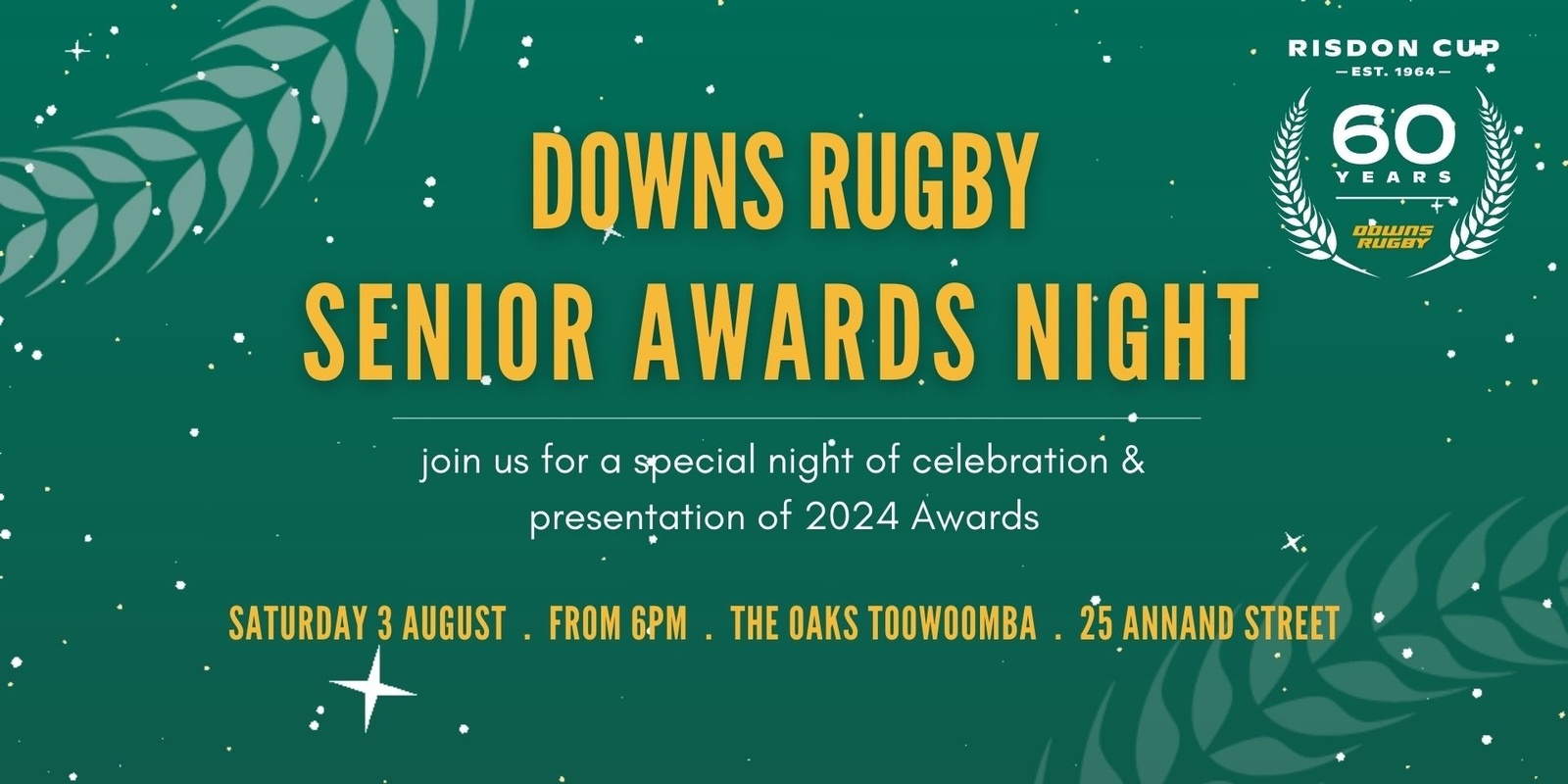 Banner image for Downs Rugby Senior Awards Night