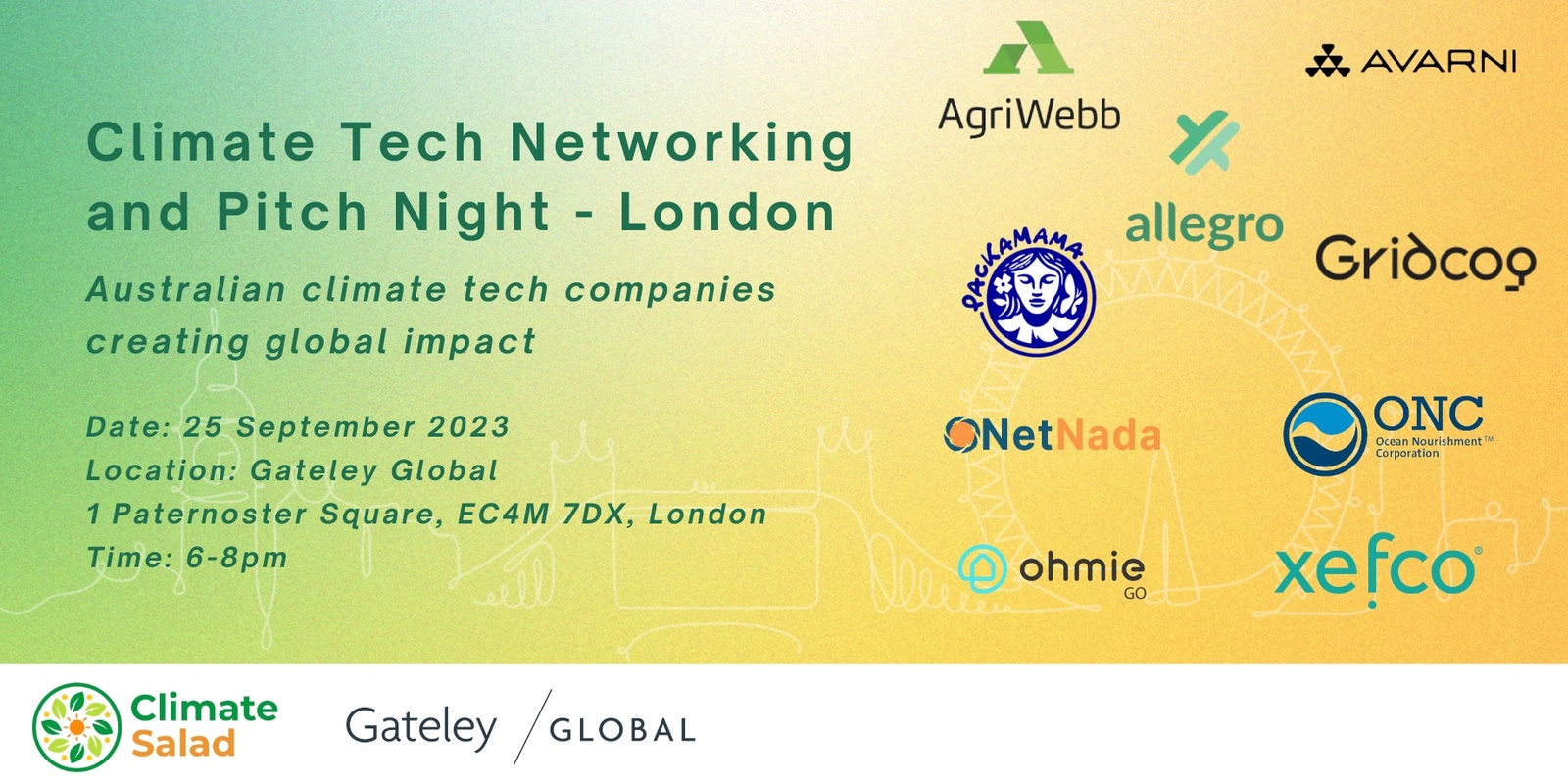 Banner image for London Climate Tech Networking and Pitch Night