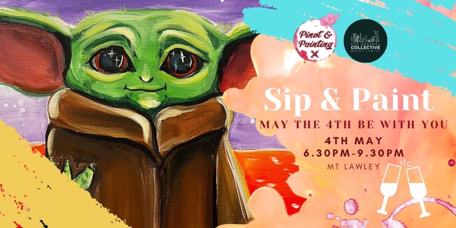 Banner image for Baby Yoda - Sip & Paint @ The General Collective Studio