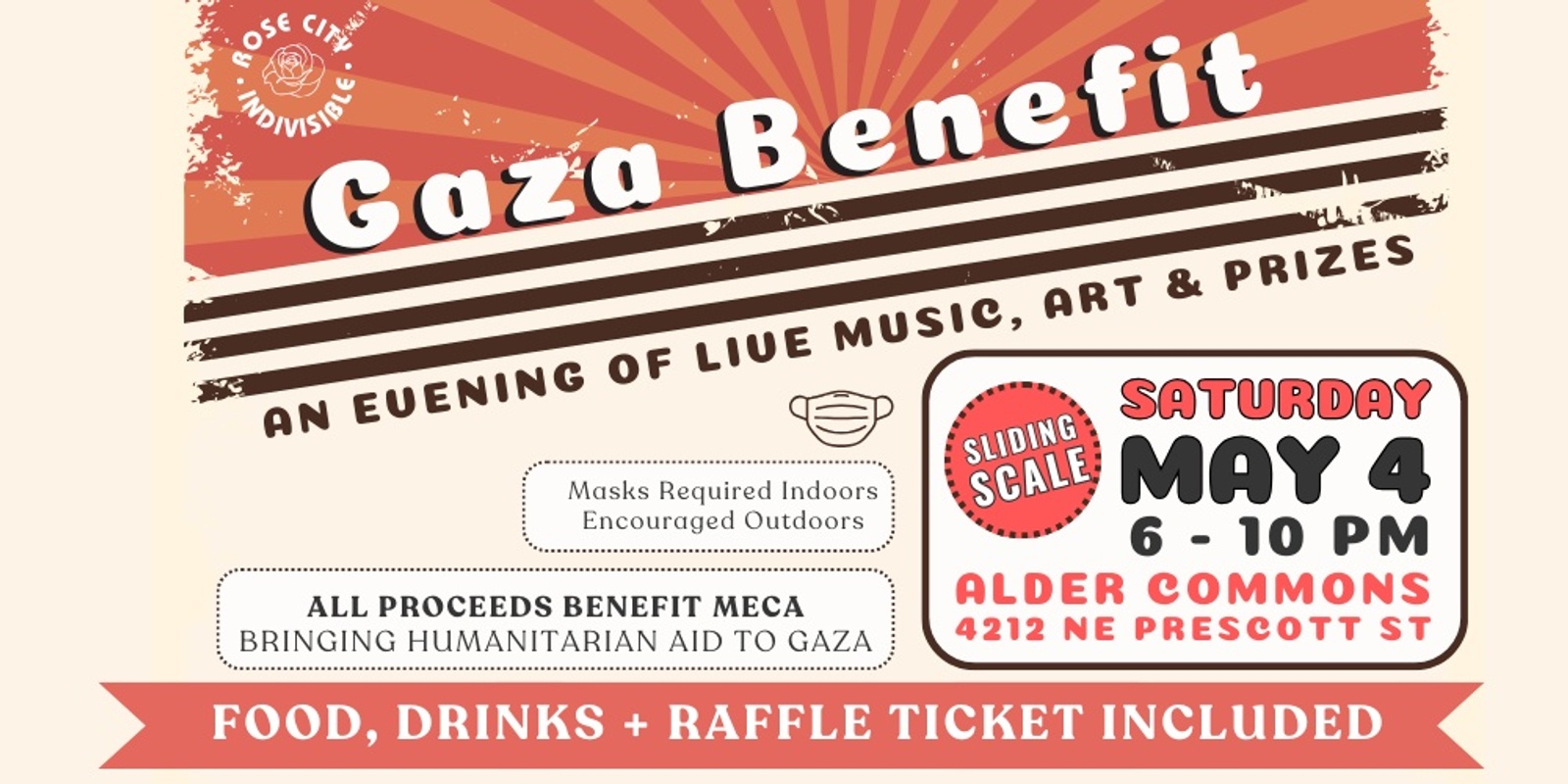 Banner image for Gaza Benefit: Live Music, Art, and Prizes