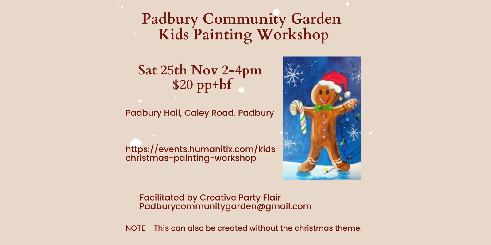 Banner image for KIDS PAINTING WORKSHOP - CHRISTMAS ART THERAPY 