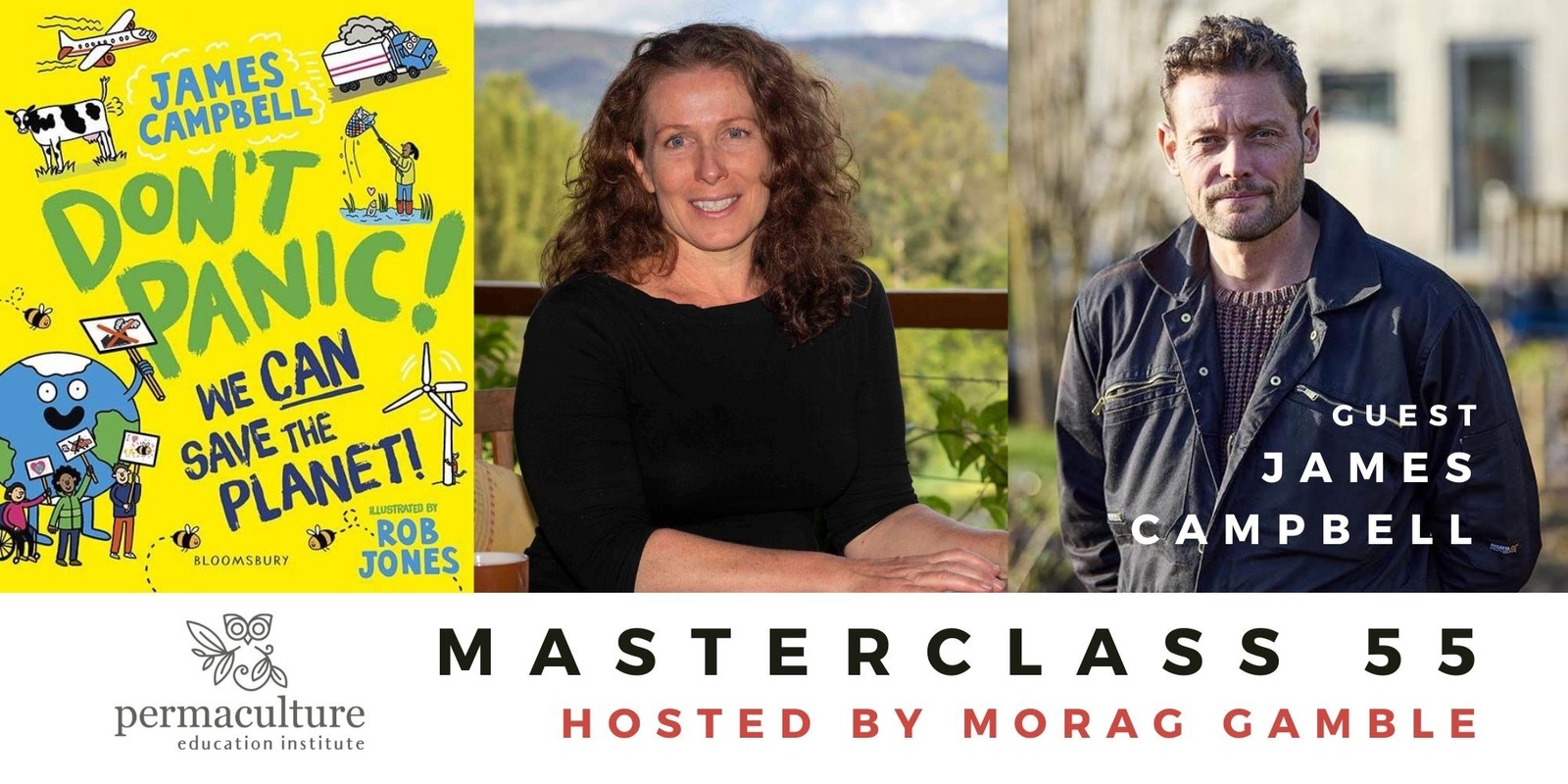 Banner image for Masterclass 55: Don't Panic, We CAN Save the Planet! Morag Gamble speaks with author James Campbell