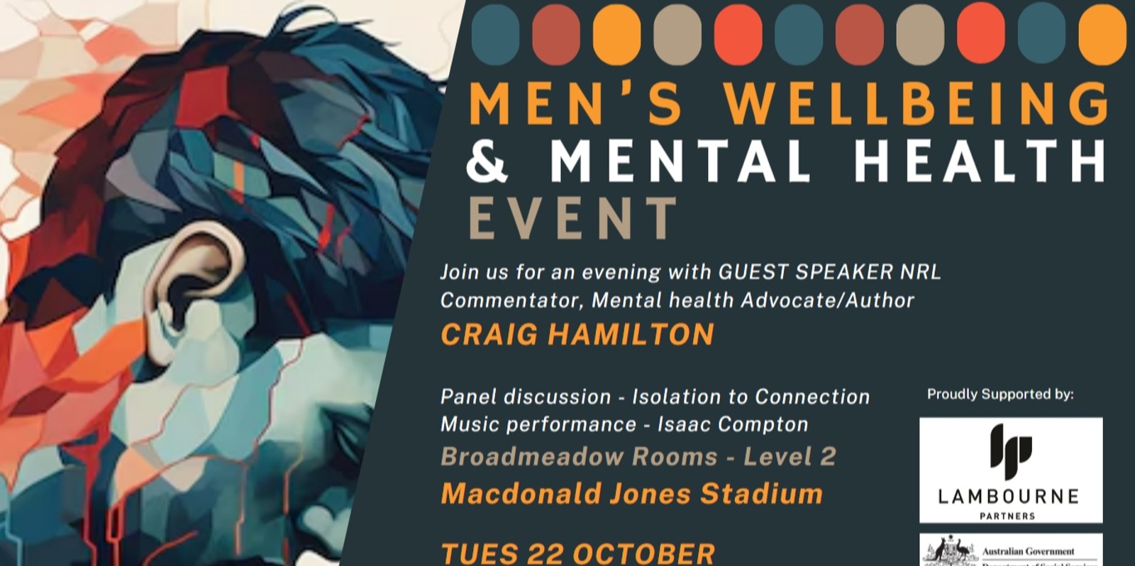 Banner image for Men's Wellbeing and Mental Health Event