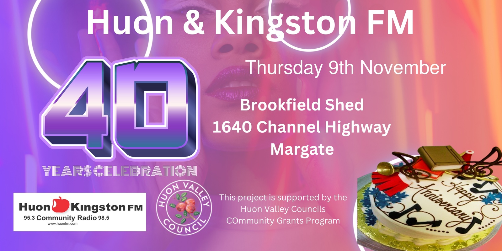 Banner image for 40th Anniversary Huon & Kingston FM  Brookfield