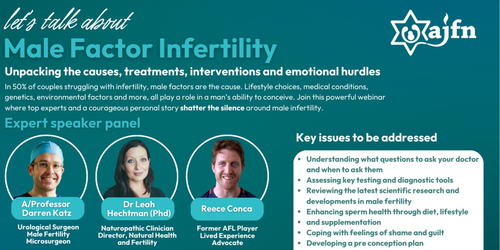 Banner image for Let's Talk About Male Factor Infertility Webinar