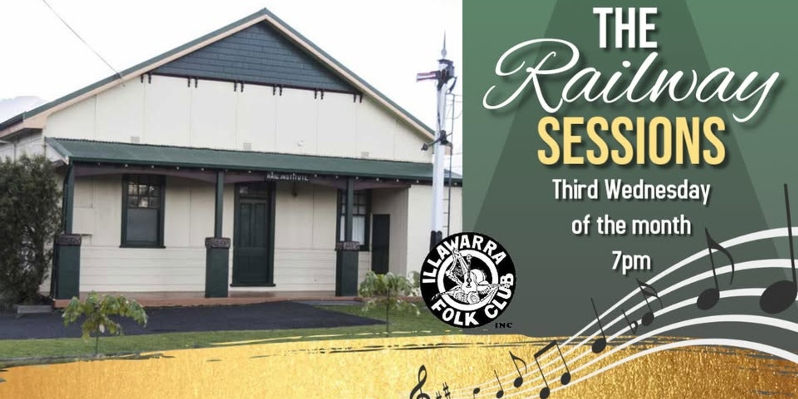 Banner image for The Railway Sessions - January Monthly Open Mic hosted by The Illawarra Folk Club