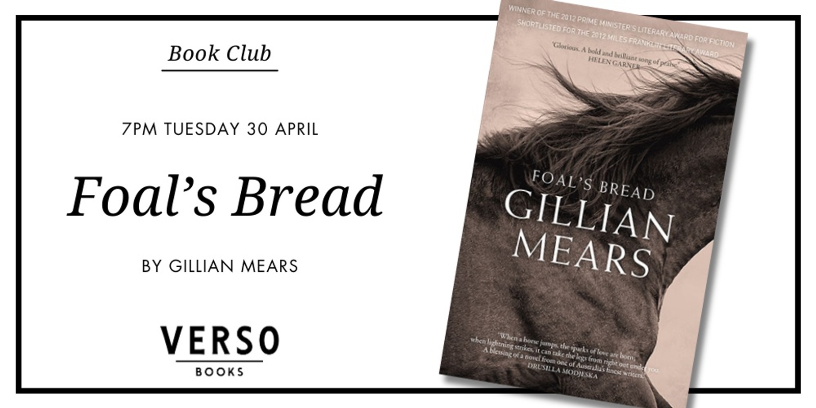 Banner image for Verso Books Book Club: Foal's Bread