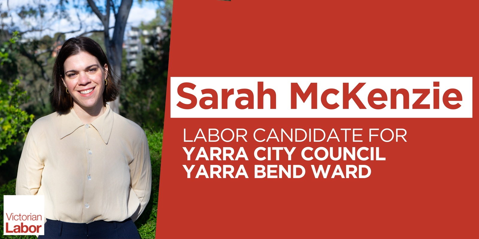 Banner image for Donate to Sarah McKenzie - Labor for Yarra Bend Ward!