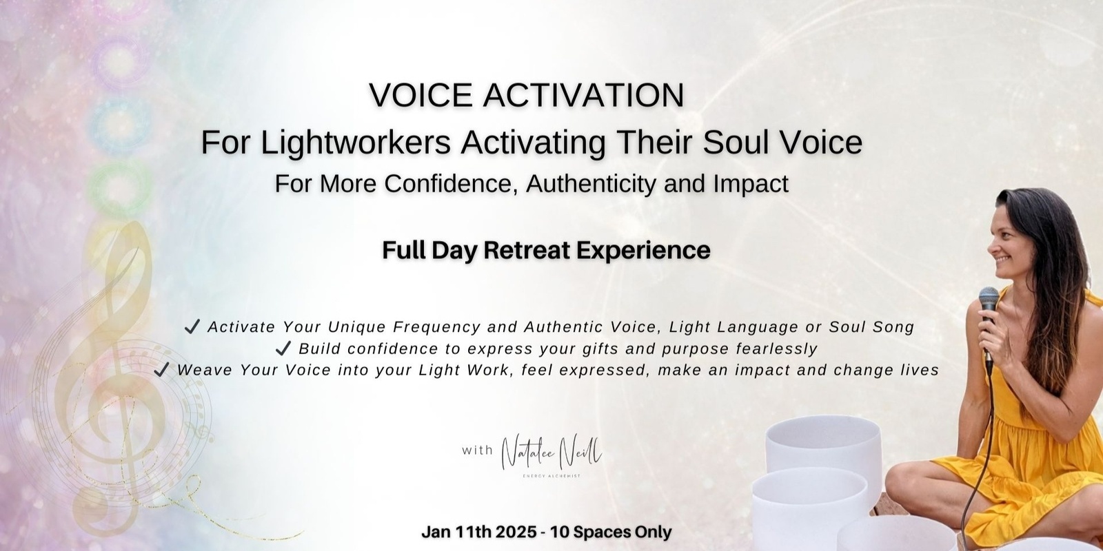 Banner image for 2025 VOICE ACTIVATION Day Retreat For Lightworkers Activating Their Soul Voice, for More Confidence, Impact and Fun