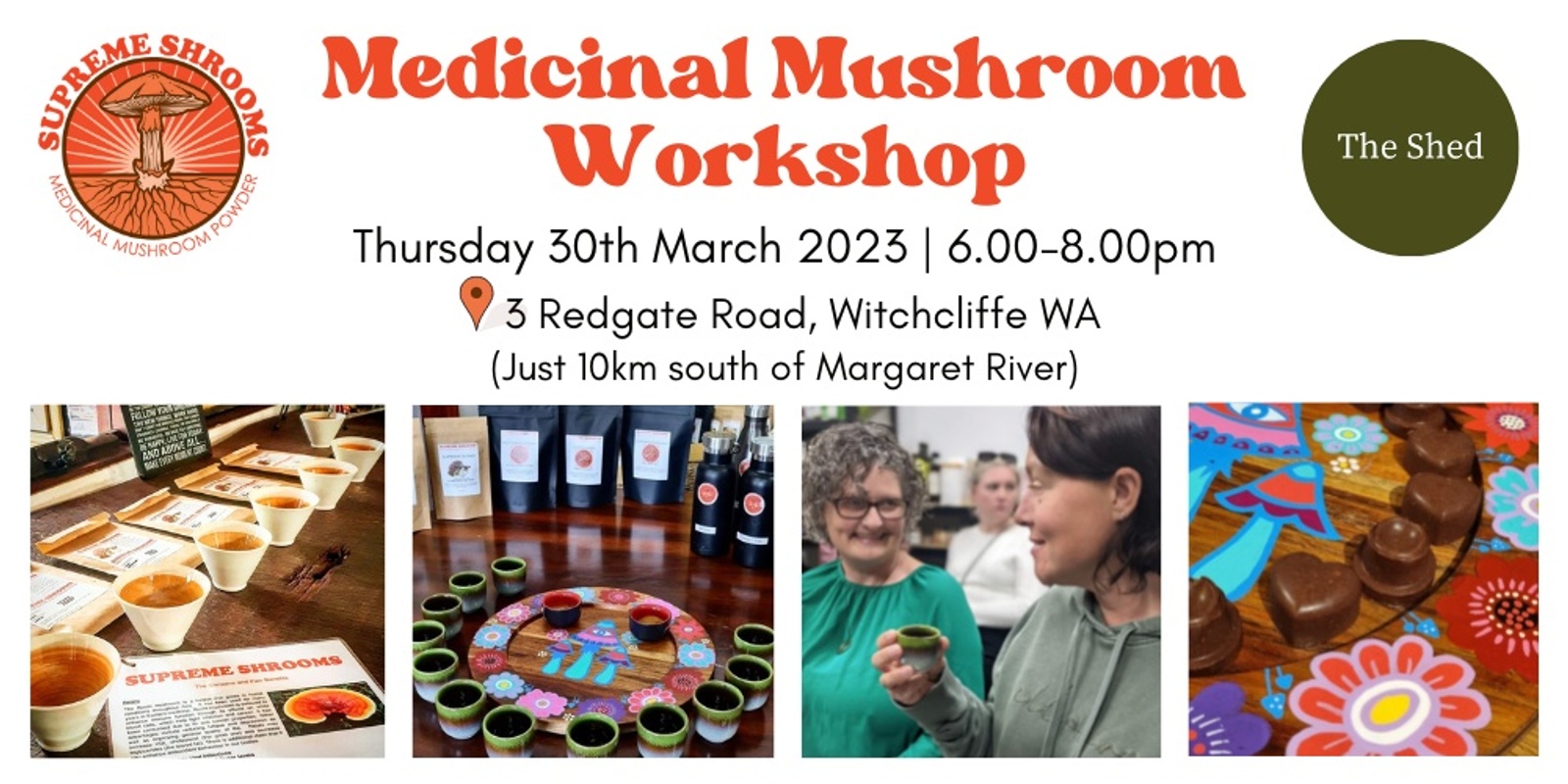 Medicinal Mushrooms Workshop at The Shed Witchcliffe