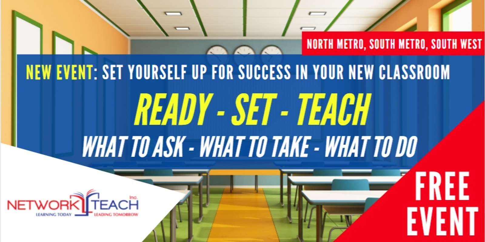 Banner image for Ready - Set - Teach: What to take, What to ask, What to do Workshop (South Metro)