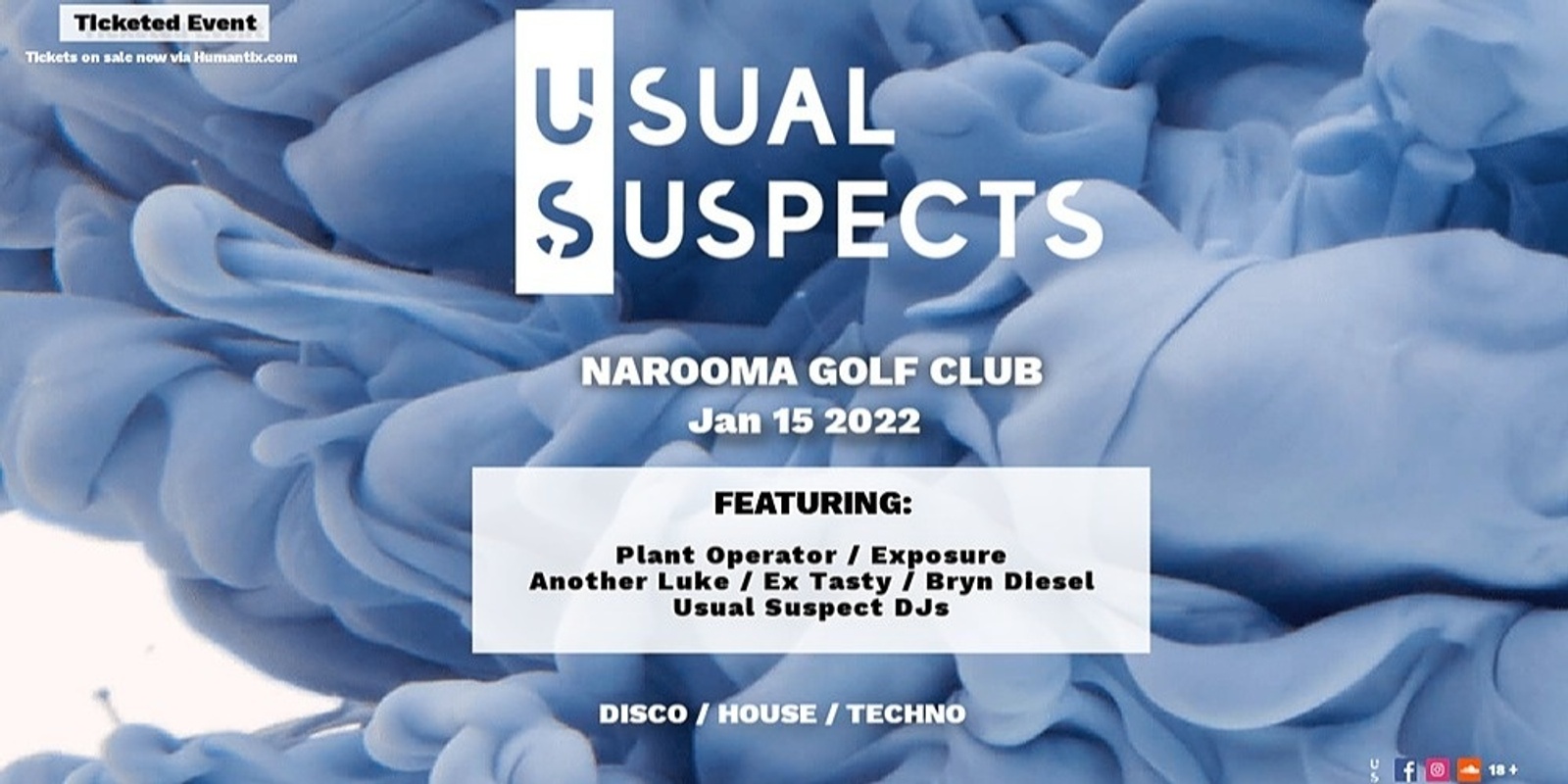 Banner image for POSTPONED - USUAL SUSPECTS @ Narooma Golf Club